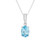 Blue Topaz Drop Pendant