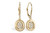 Pave Diamond Earrings with Satin Finish