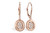 Pave Diamond Earrings with Satin Finish