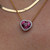 Not- So Lonely Heart Pendant-Pink Garnet