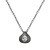 Black Rhodium Oval Diamond Teardrop Necklace