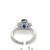 Oval Sapphire and Diamond Three Stone Ring