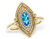Marquise Blue Topaz Ring