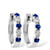 1/2cttw Sapphire and Diamond Hoops