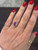 Hot Pink Sapphire and Diamond Three Stone Ring