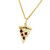 pizza pendant, pizza jewelry, pizza necklace
