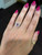 pink spinel ring, pink spinel and diamond ring, pink spinel with diamond halo, pink spinel jewelry, unique ring