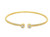 Bezel Set Diamond Open Cuff Bracelet