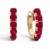 ruby hoops, ruby earrings, unique ruby earrings, unique ruby jewelry, ruby jewelry