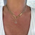 diamond circle necklace, open circle necklace, open circle jewelry