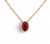 ruby necklace, ruby pendant, ruby jewelry, simple ruby necklace