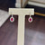 Ruby and Diamond Halo Drop Earrings