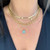 Turquoise and Diamond Evil Eye Mini Medallion Necklace