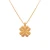 Vermeil Lucky Clover Reversible Necklace