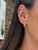 Diamond, Beaded, and Braided Three Row Hoops
