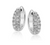 1cttw Pave Diamond Tapered Hoops