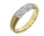 Diamond Accented Ribbed Dome Ring