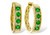 Emerald Hoop Earrings