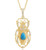 Arizona Turquoise & Diamond Scarab Pendant