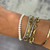 Pearl and Paper Clip Chain Combo Bracelet