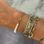 Pearl and Paper Clip Chain Combo Bracelet