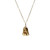 Recycled Yellow Gold Ghostie Charm Pendant, Black Diamond Eyes