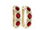 Oval Ruby Hoops