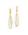 Oval Diamond Dangle Earrings