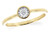 .14ct illusion setting with yellow gold bezel, DR60-14Y