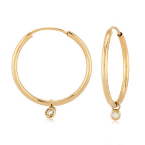 Endless Hoop Diamond Dangle Earrings