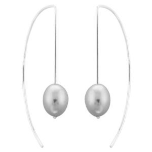 Gray Pearl Earrings