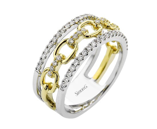 Chain Link Diamond Ring