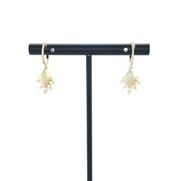 Opal and Diamond Earrings