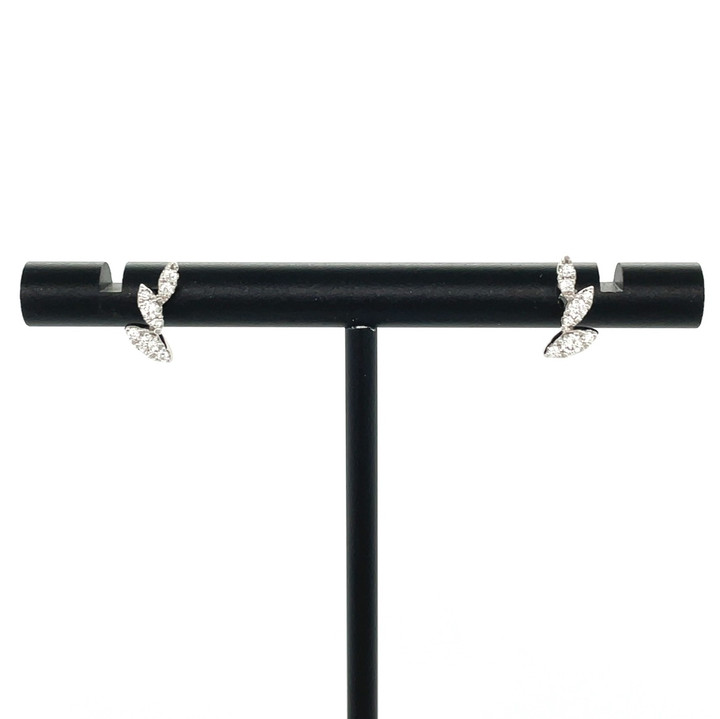 Petite Ear Climber - White Gold