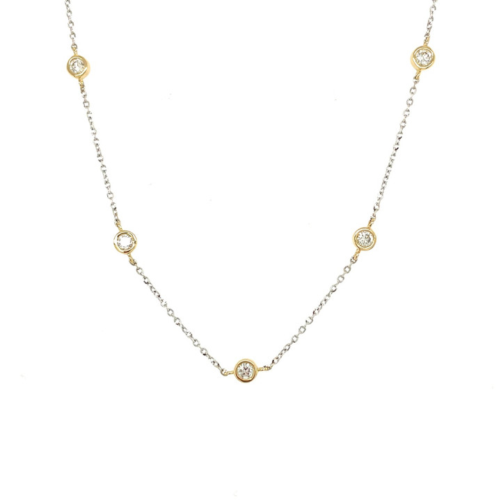 1/2cttw Diamond-by-the-Yard- White and Yellow Gold