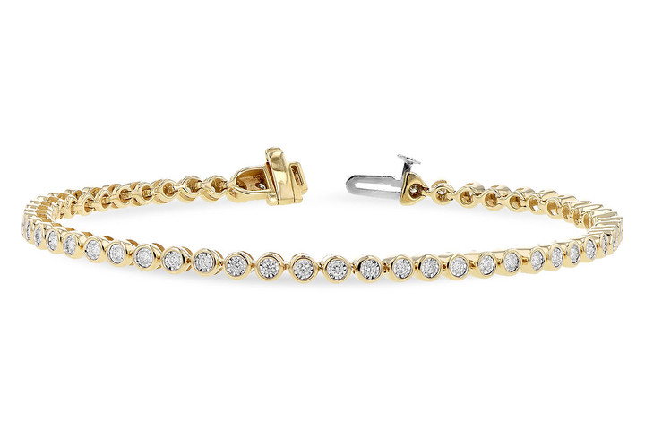 .50cttw Bezel Set Diamond Bracelet- Yellow Gold