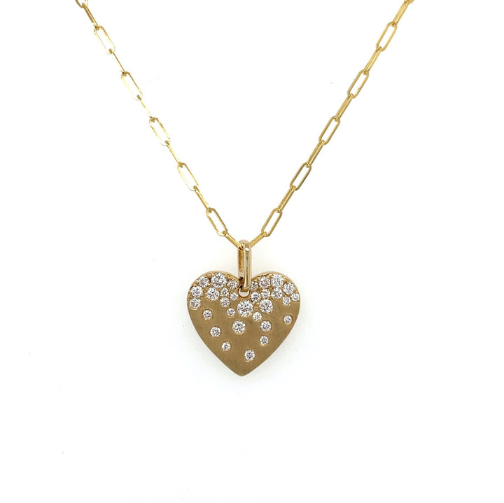 Diamond Confetti Heart Pendant