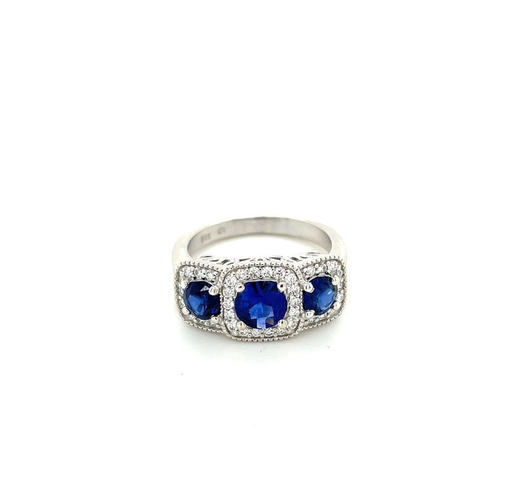 Sapphire Three-Stone Ring