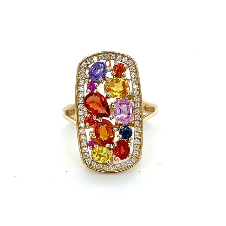 Princessa Multicolor Sapphire Ring