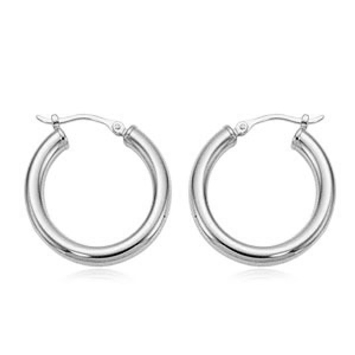 3x20mm Silver Earrings