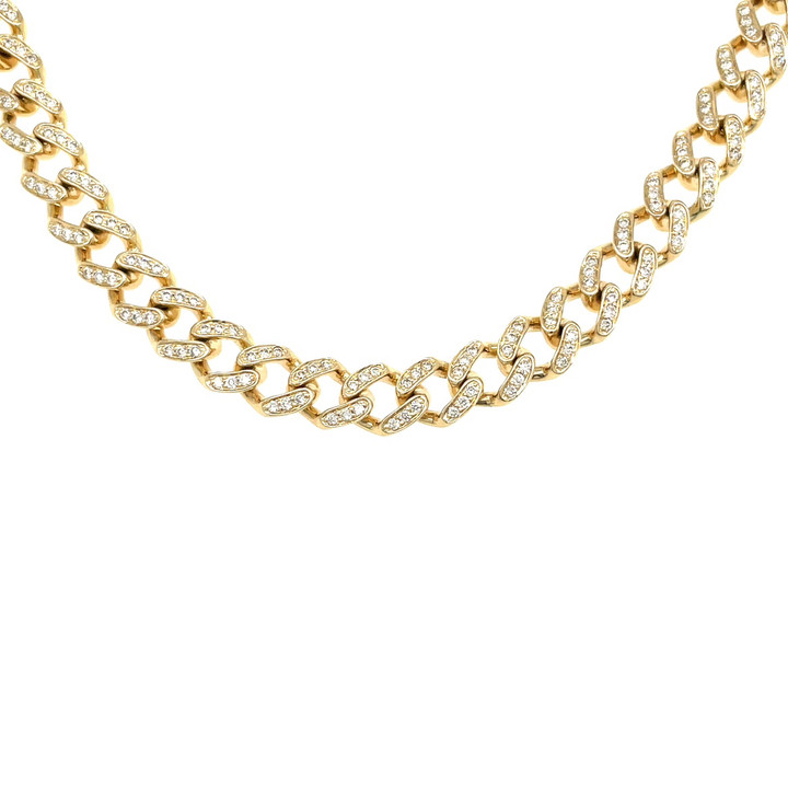 Diamond Accented Cuban Link Bracelet