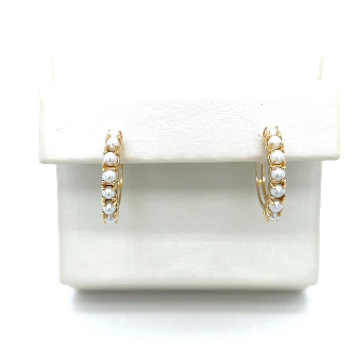 Pearl Hoop Earrings