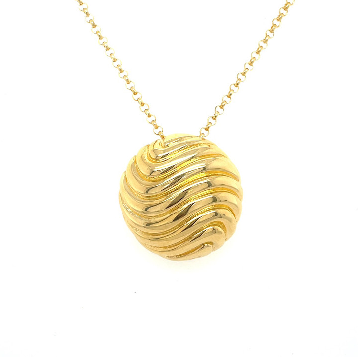 Gold Vermeil Half Dome Pendant