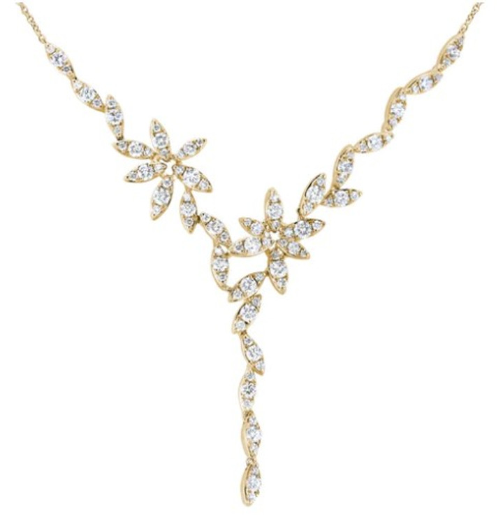 Posy Diamond Necklace- Yellow Gold