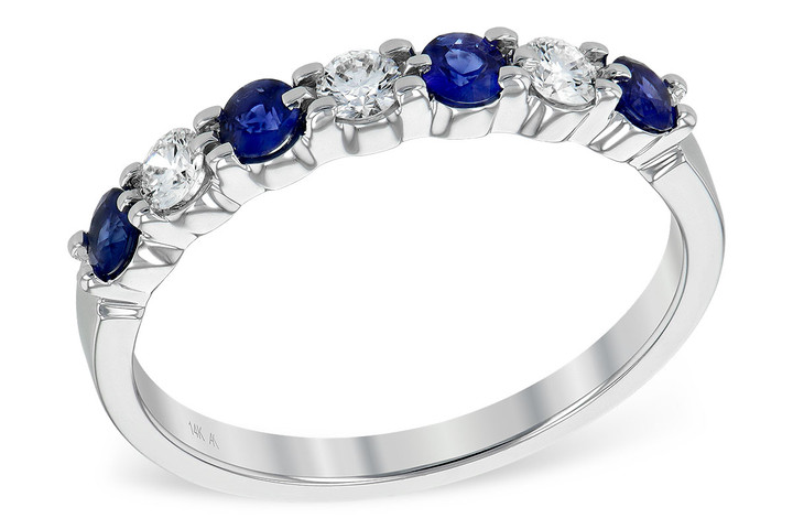1/2cttw Sapphire and Diamond Band