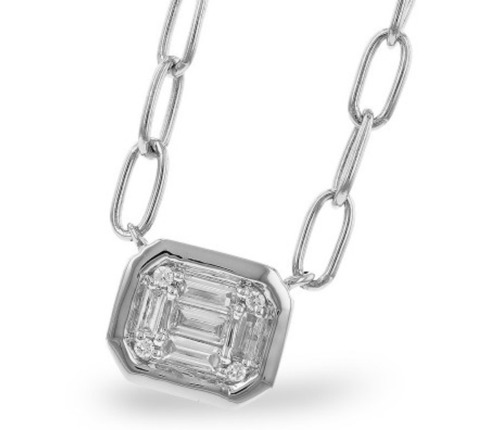 Mosaic Diamond Necklace- White Gold