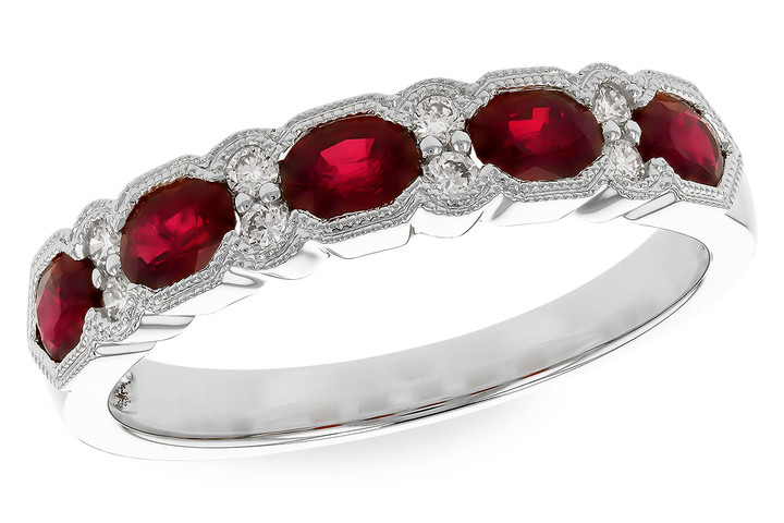 Five Stone Oval Ruby Band
