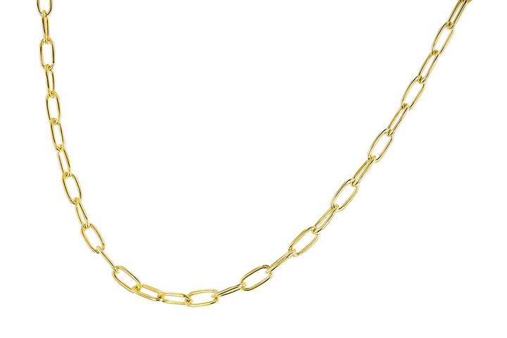 8" 2.4mm Paper Clip Bracelet- Yellow Gold