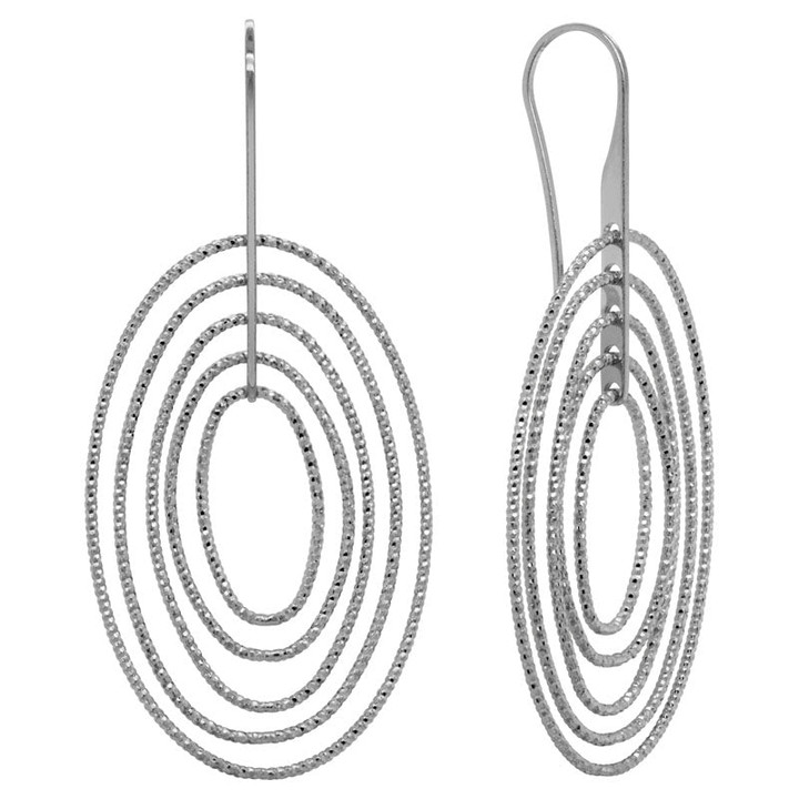 Five Part Oval Dangle Earrings