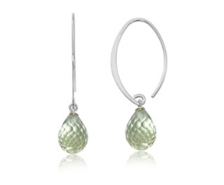 Sweep Prasiolite Earrings